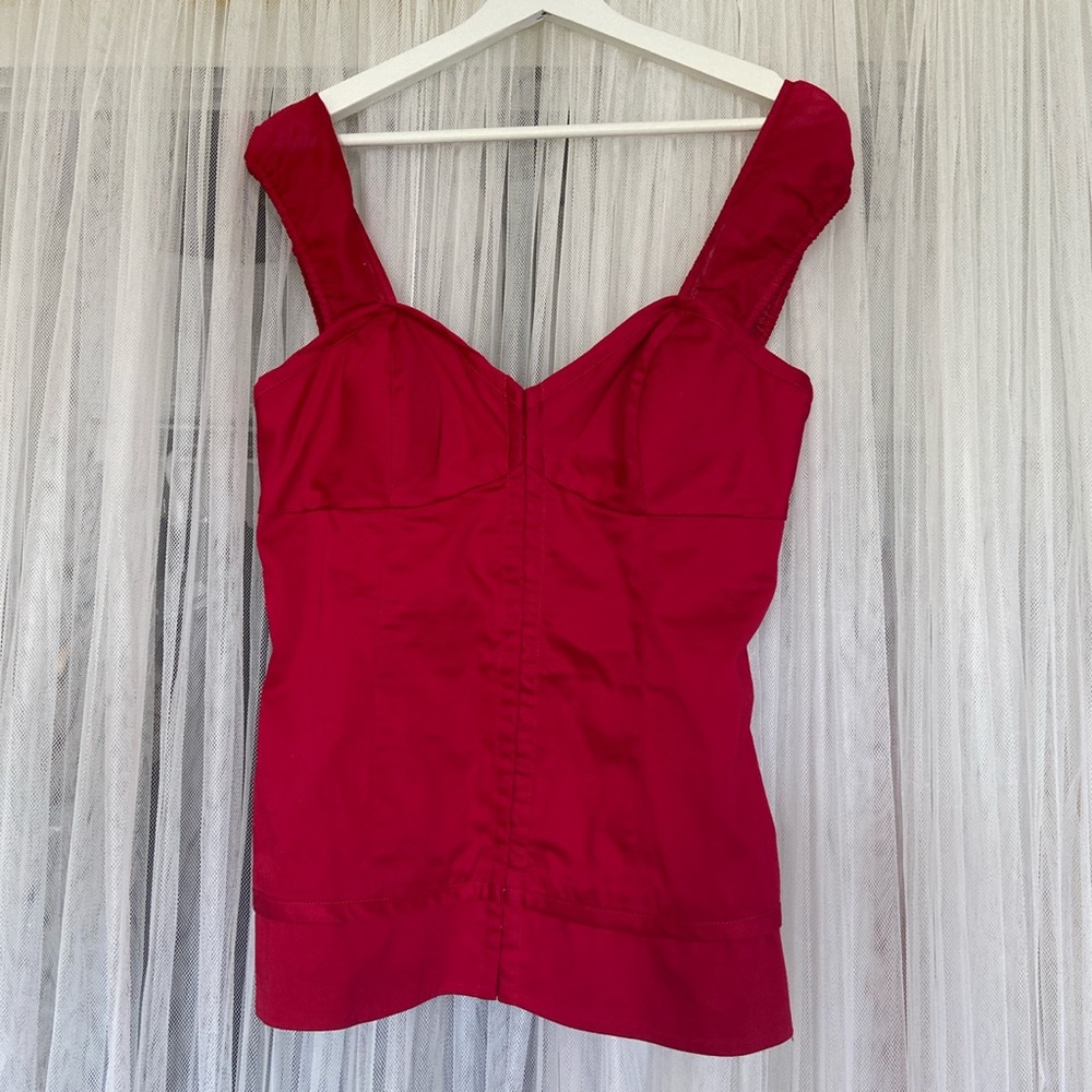 guess red corset top